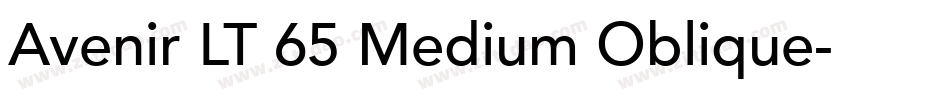 Avenir LT 65 Medium Oblique字体转换